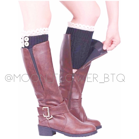 Girly Accessories - 🔴SALE 3/$20🔴 Blue Lace Trim Boot Topper Boot Cuff